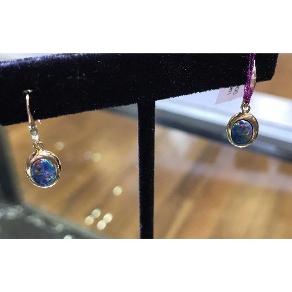 Robson Opal/Diamond Set Pendant Earrings Ring Same Color/Shape 14k Gold NWT - Picture 6 of 6